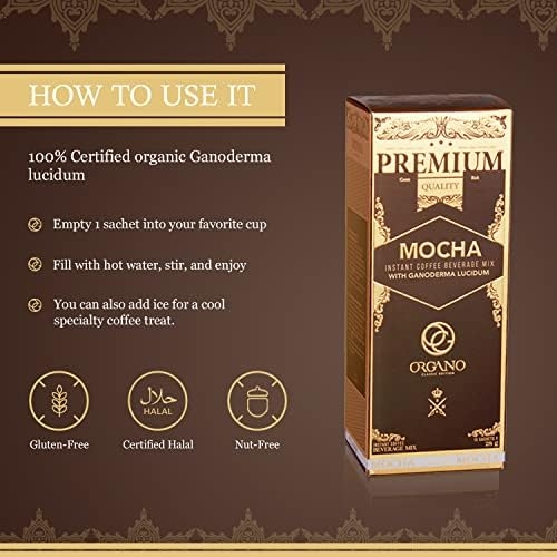 ORGANO Combo Pack, 1 box Cafe Latte and 1 Box Cafe Mocha 100% Certified Organic Gourmet Coffee 3 Organo Gold ORGANO Combo Pack, 1 box Cafe Latte and 1 Box Cafe Mocha 100% Certified Organic Gourmet Coffee
