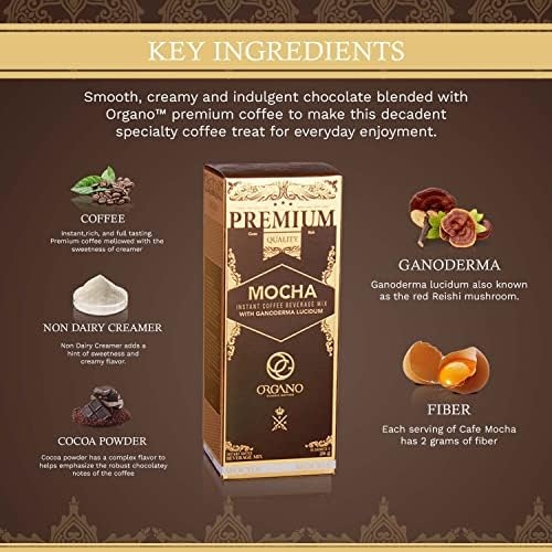 ORGANO Combo Pack, 1 box Cafe Latte and 1 Box Cafe Mocha 100% Certified Organic Gourmet Coffee 6 Organo Gold ORGANO Combo Pack, 1 box Cafe Latte and 1 Box Cafe Mocha 100% Certified Organic Gourmet Coffee