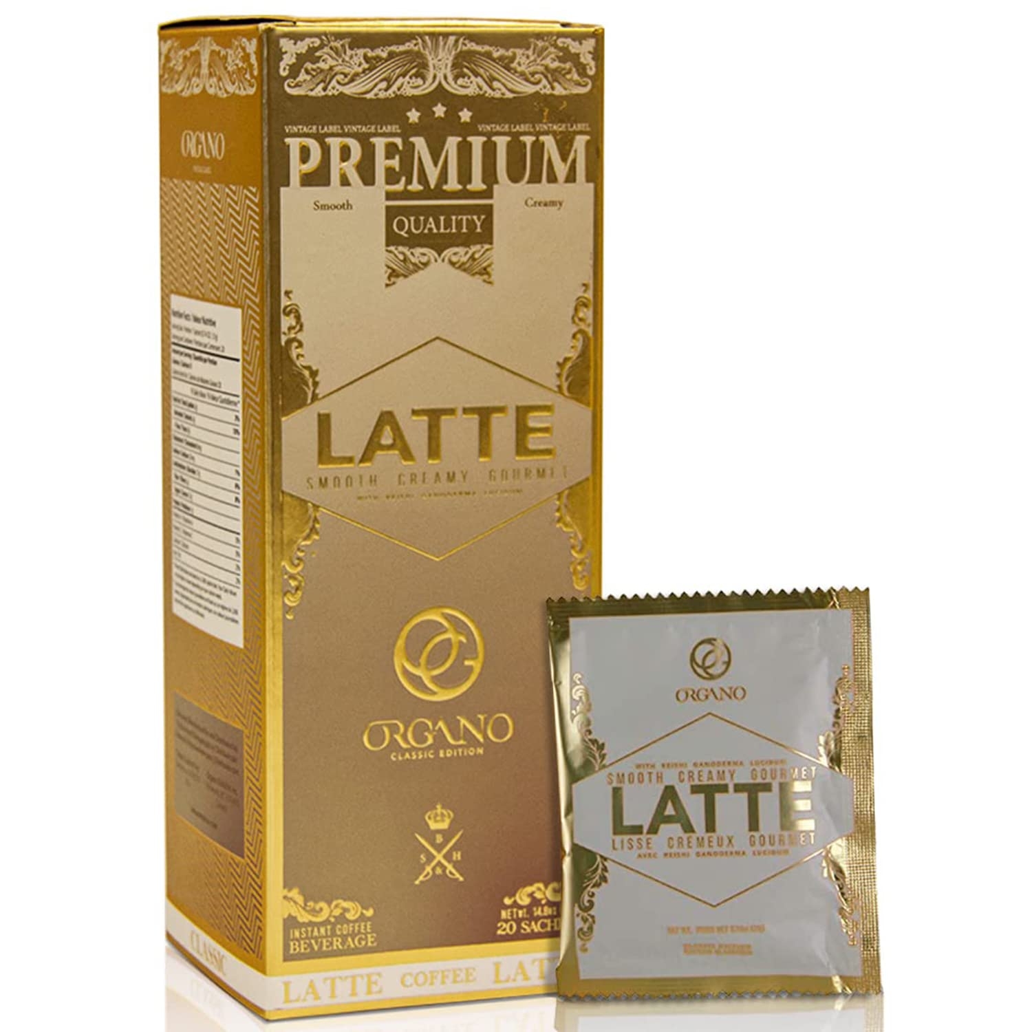 Organo Gourmet Cafe Latte Coffee With Ganoderma Lucidum (1 Box of 20 Sachets) 1 Organo Gold Organo Gourmet Cafe Latte Coffee With Ganoderma Lucidum (1 Box of 20 Sachets)