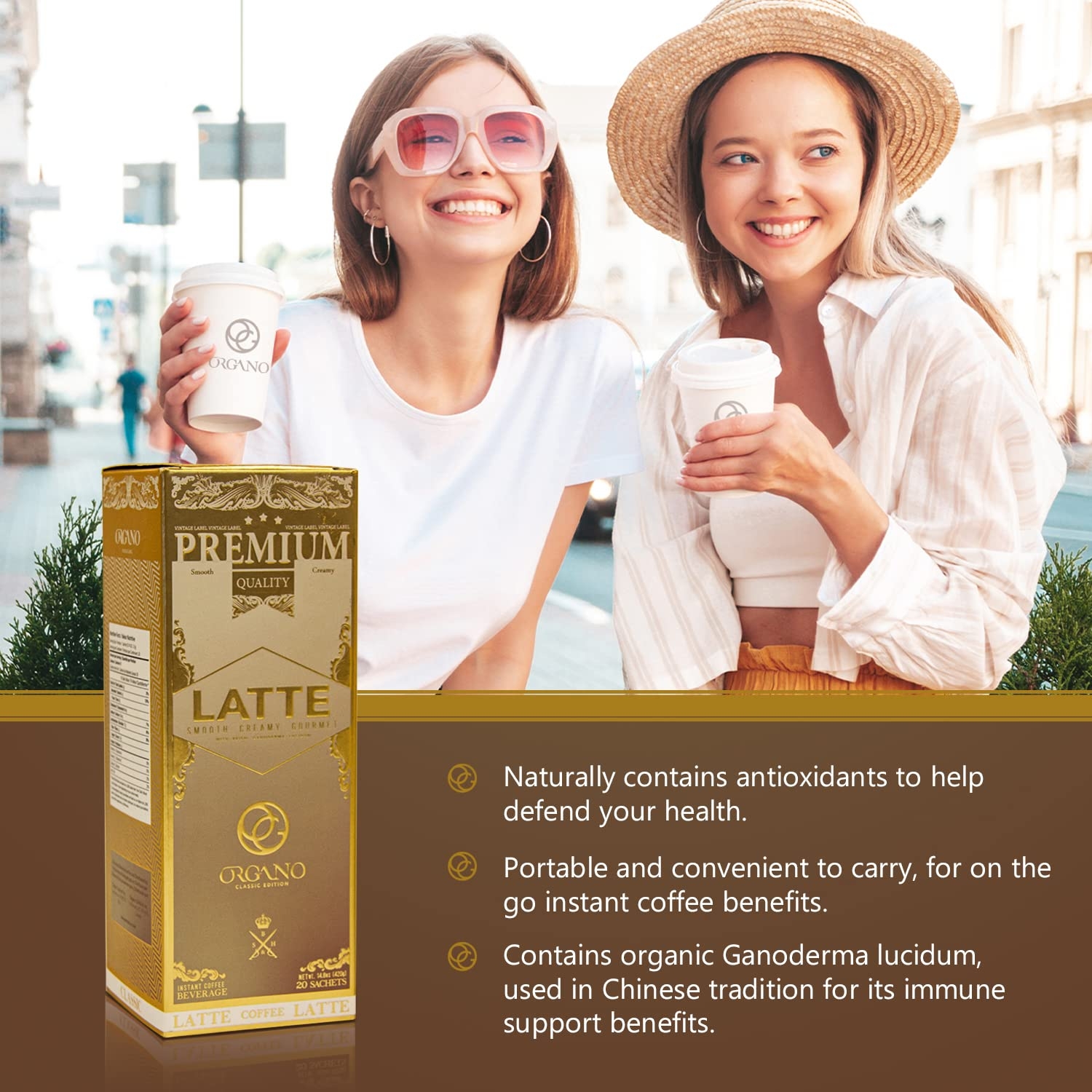 Organo Gourmet Cafe Latte Coffee With Ganoderma Lucidum (1 Box of 20 Sachets) 5 Organo Gold Organo Gourmet Cafe Latte Coffee With Ganoderma Lucidum (1 Box of 20 Sachets)