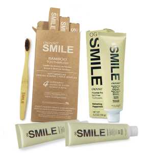 Organo Oral Care Bundle with toothpaste and bamboo toothbrushes
